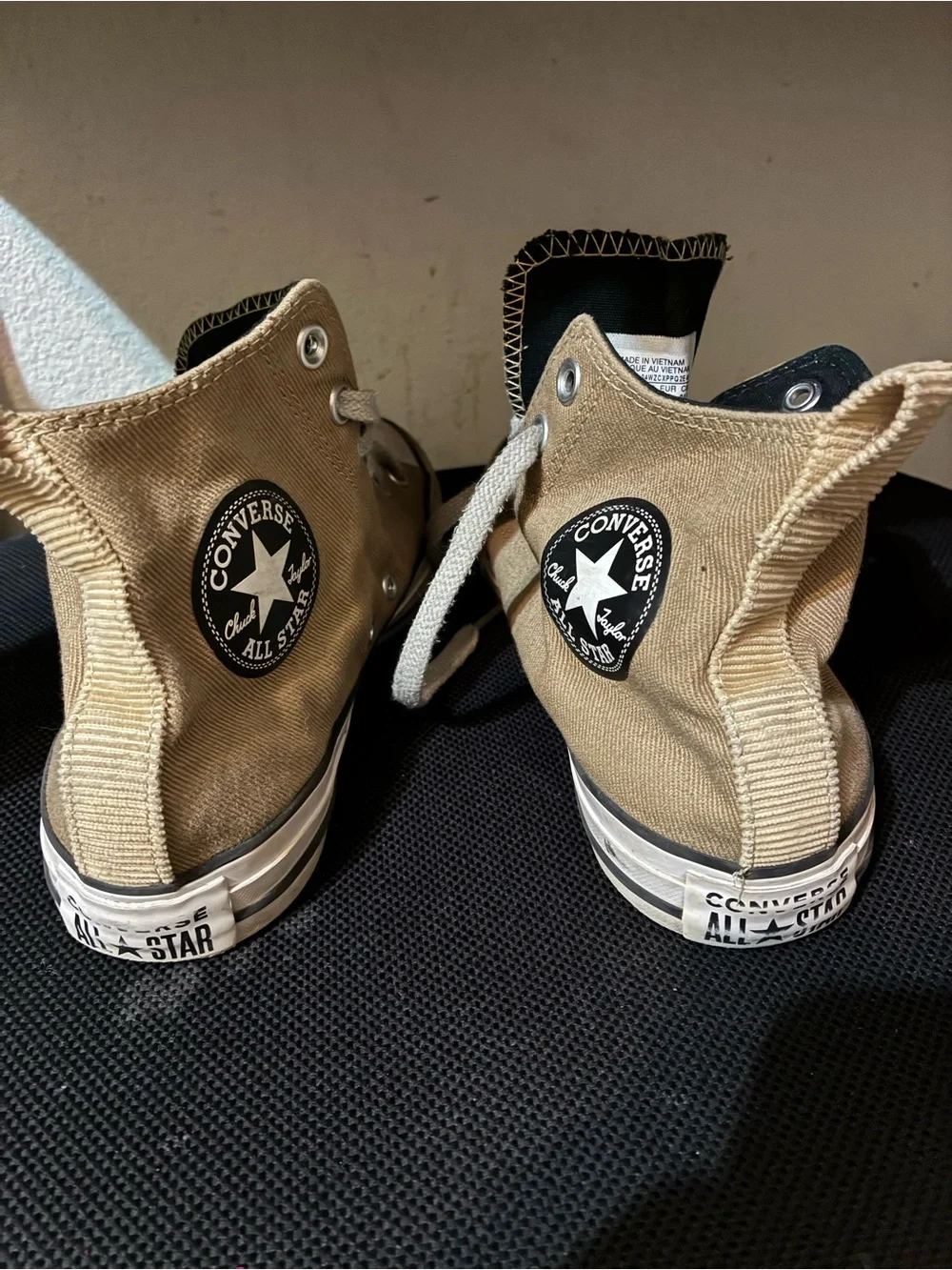 Converse Kids High Top Sneakers in Tan Canvas
